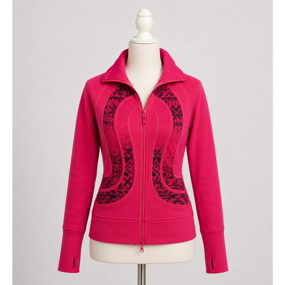 Lululemon Pink Zip Up Sweatshirt Hoodie Jacket Fuchsia 6